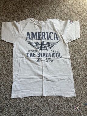 America The Beautiful Graphic Short Sleeve Tee - White